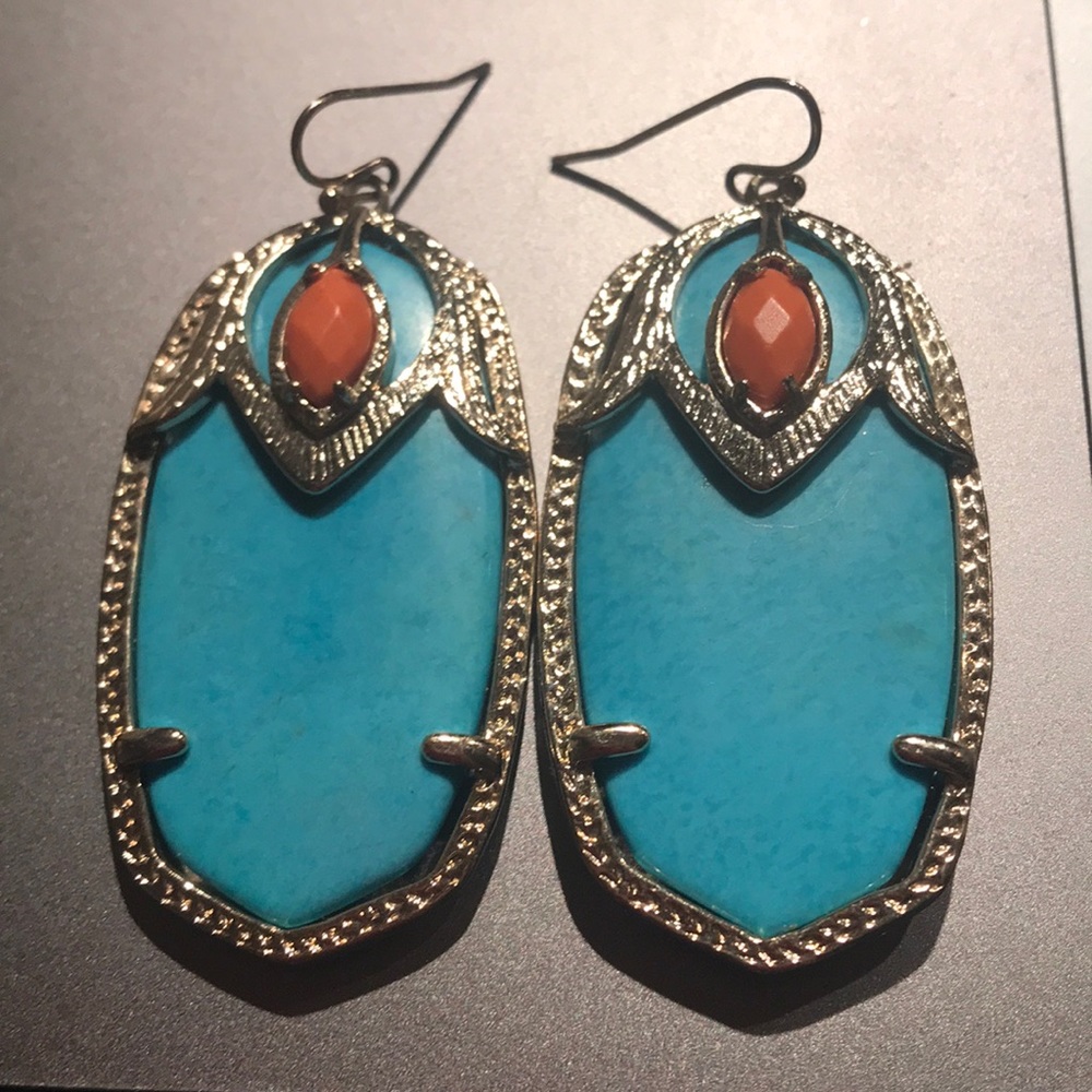 Turquoise Kendra Scott earrings